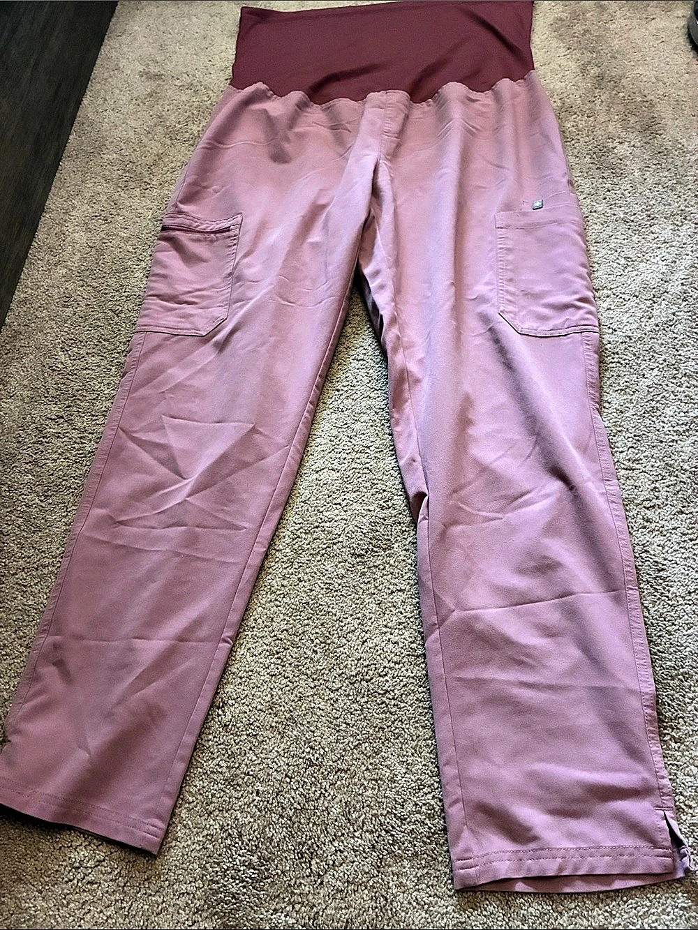 FIGS Yola Maternity Scrub Pants Straight Leg Pink XXL/T